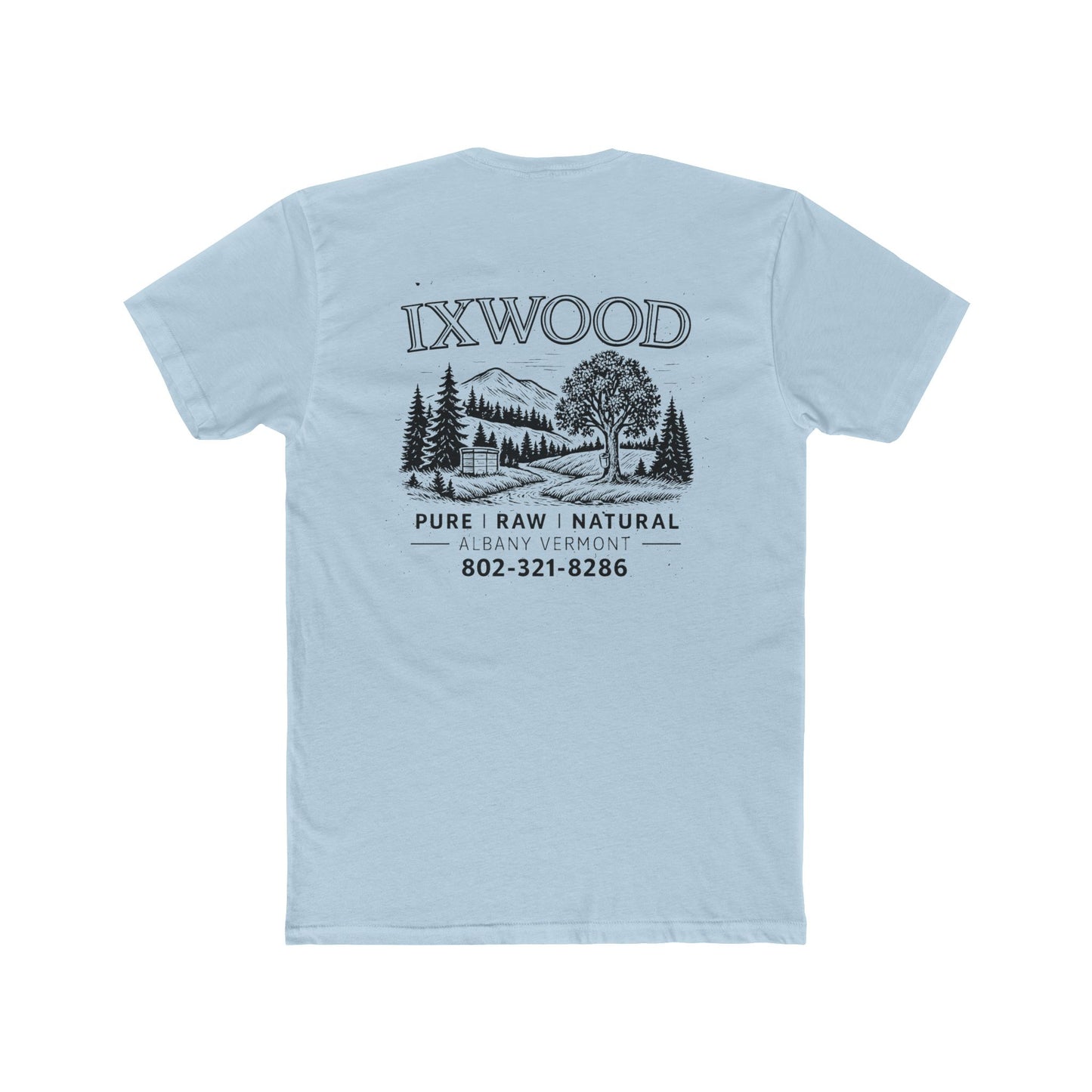 Made in USA.  Nature-Inspired Unisex Cotton Crew Tee