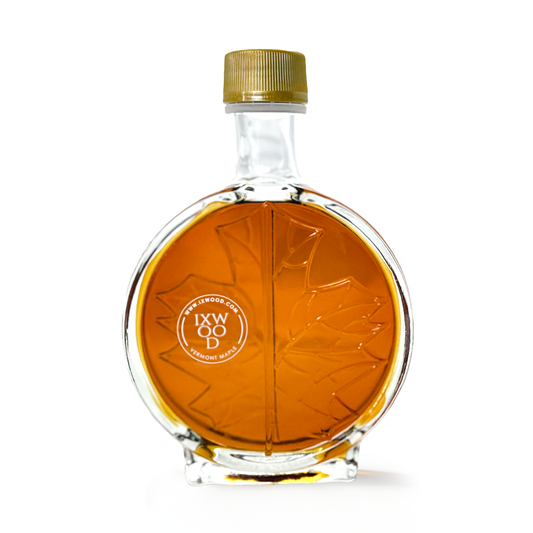 Pure Vermont Maple Syrup in Round Specialty Bottles – Crafted in the Heart of the Northeast Kingdom 🍁🔥