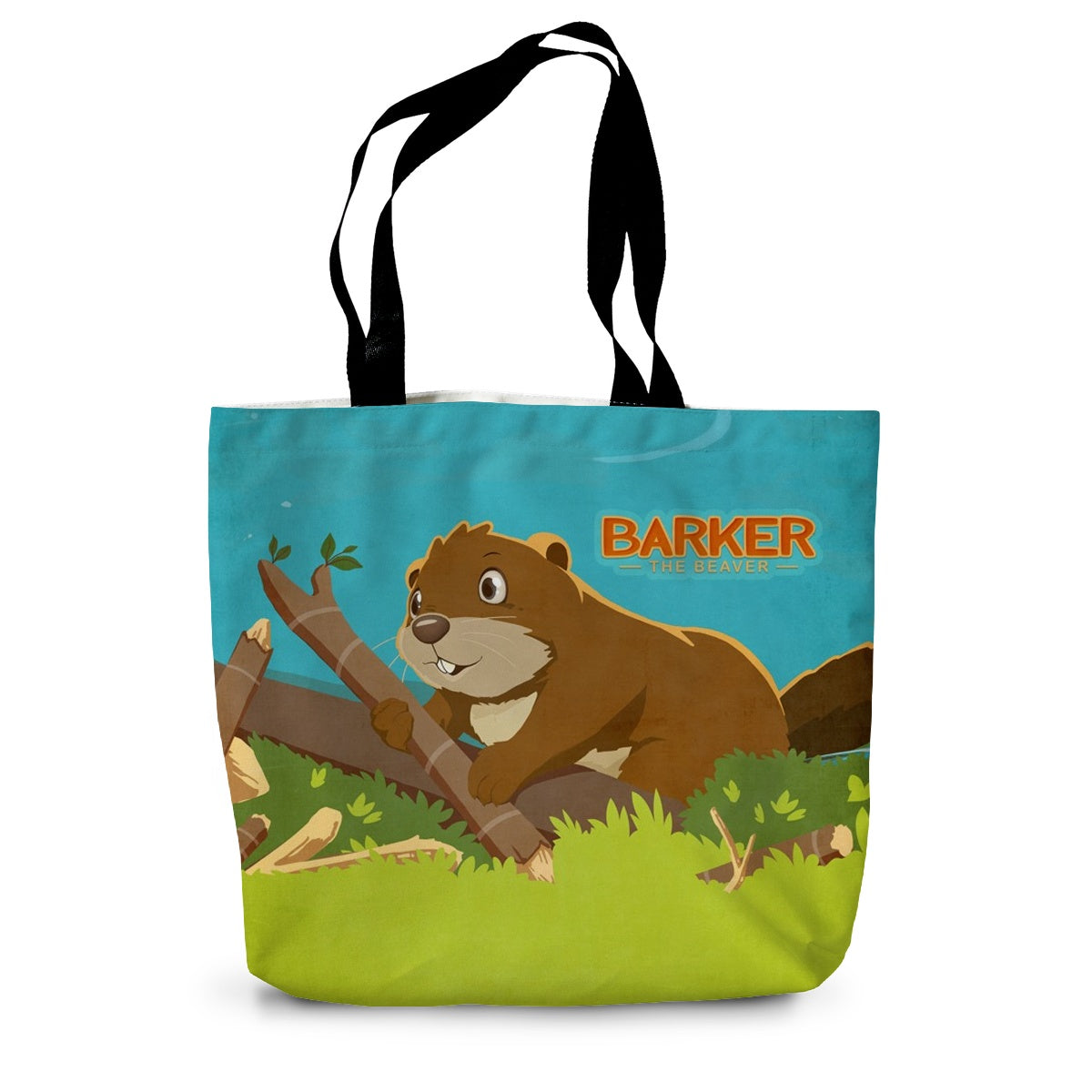 Barker building the Dam Canvas Tote Bag